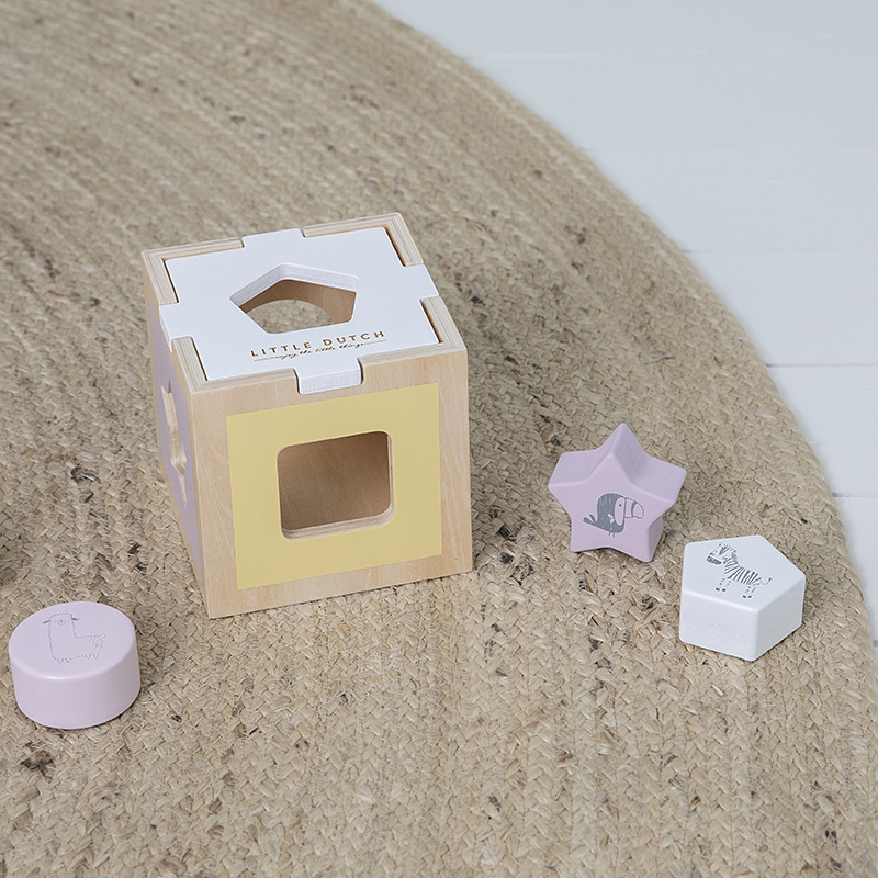 4458 - wooden shape sorter - pink - 9