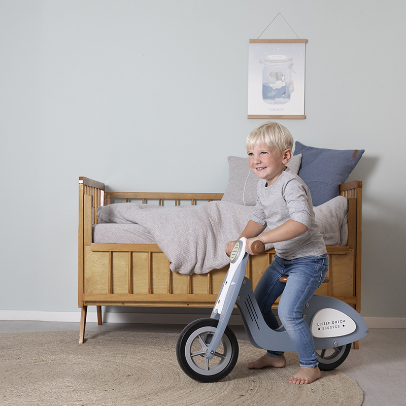 4385 LD wooden scooter - blue 3