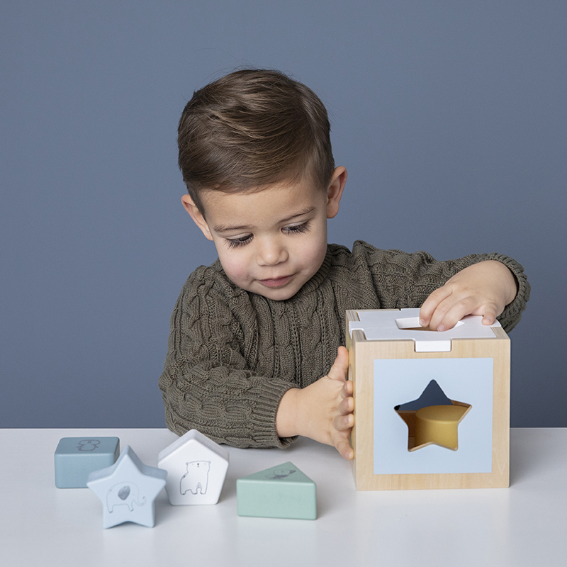 4459 - wooden shape sorter - blue - 4