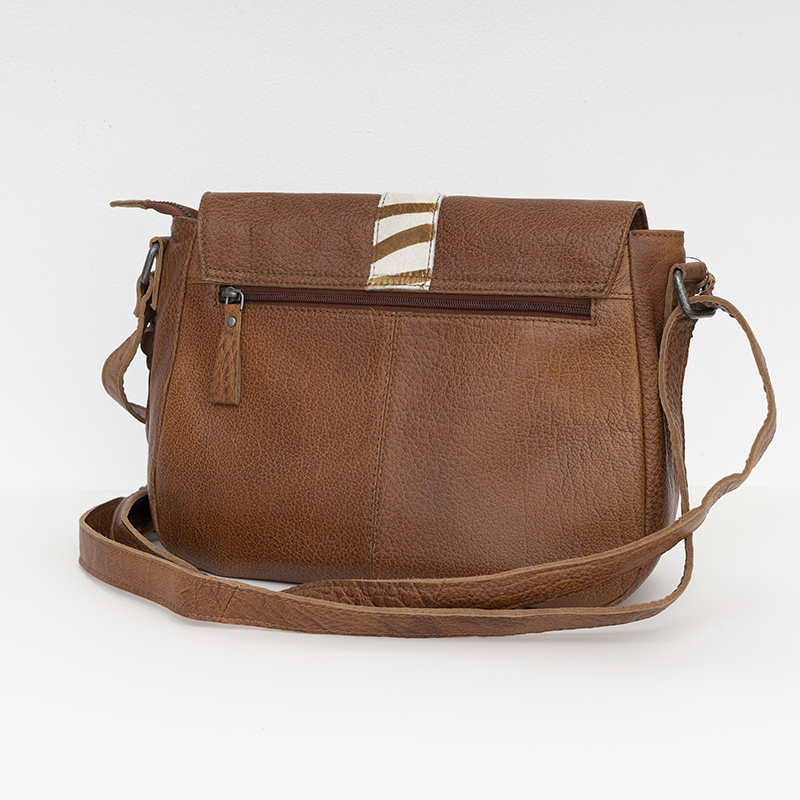 Bag Murcia Cognac Zebra back