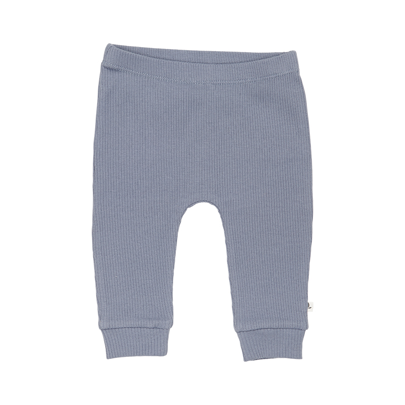 Broek rib blauw