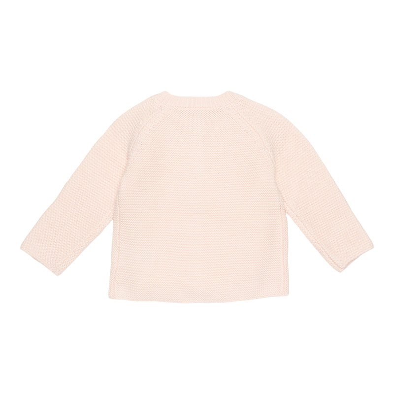Gebreid vestje roze achterkant