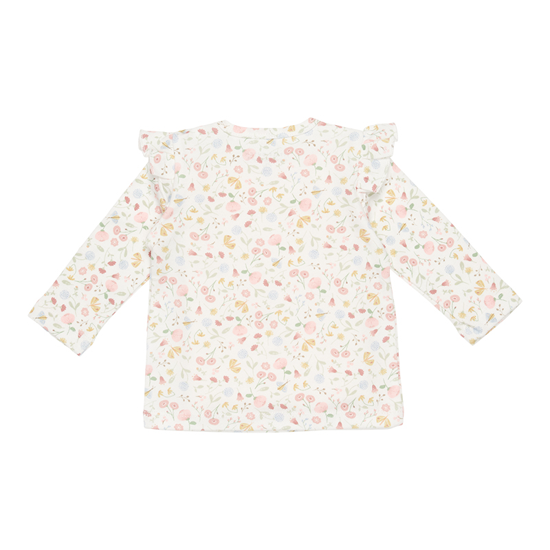 Longsleeve flowers butterflies achterkant