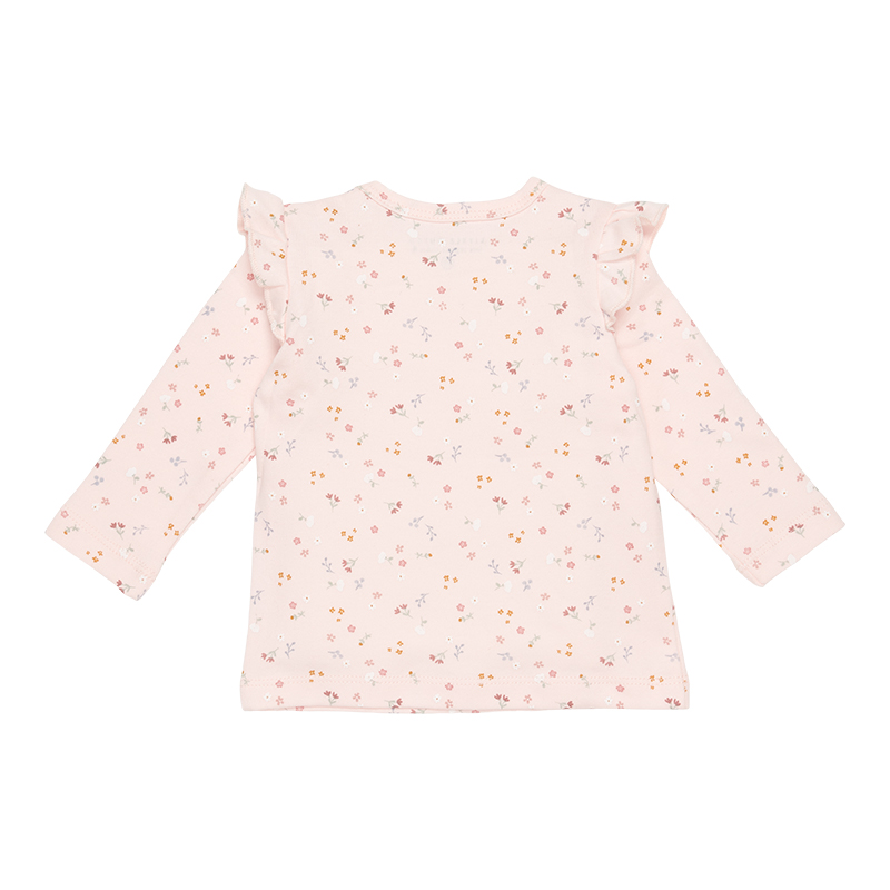 Longsleeve litte pink flowers achterkant