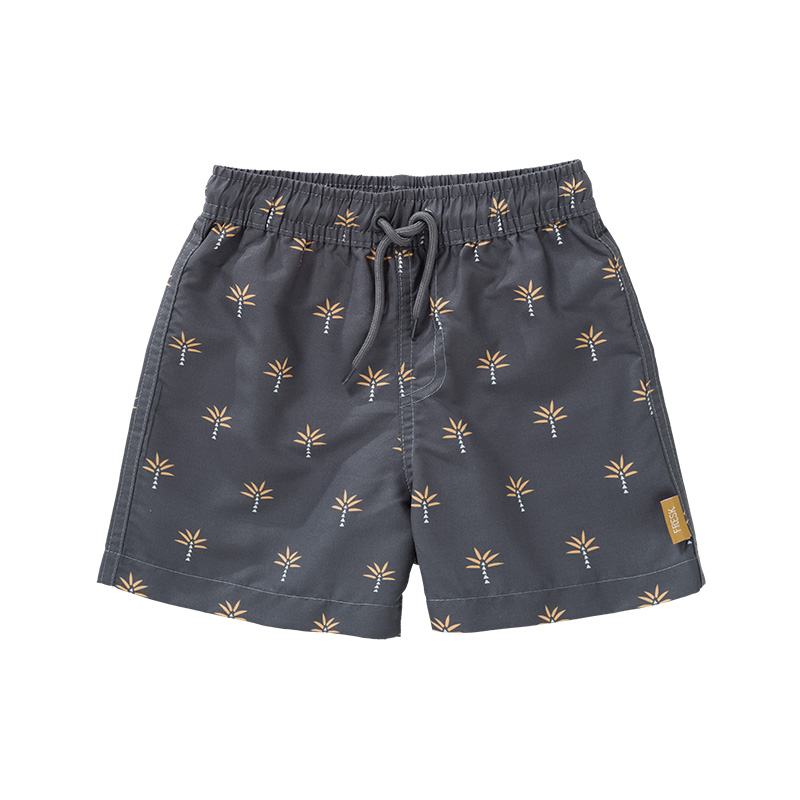 Swim short palmtree steel grey