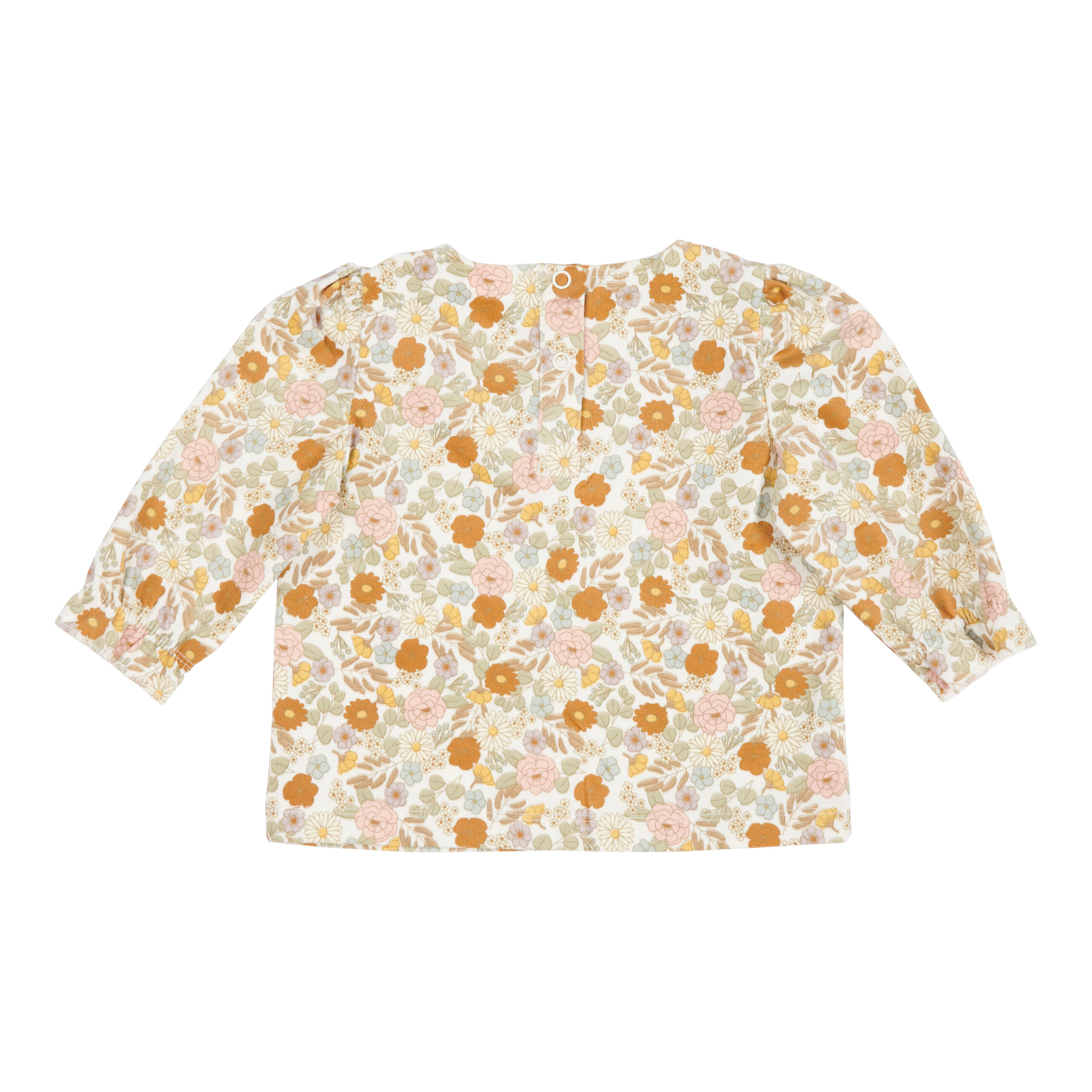 CL11002101 - T-shirt long puffed sleeves corduroy Vintage Little Flowers - 5056 (2)